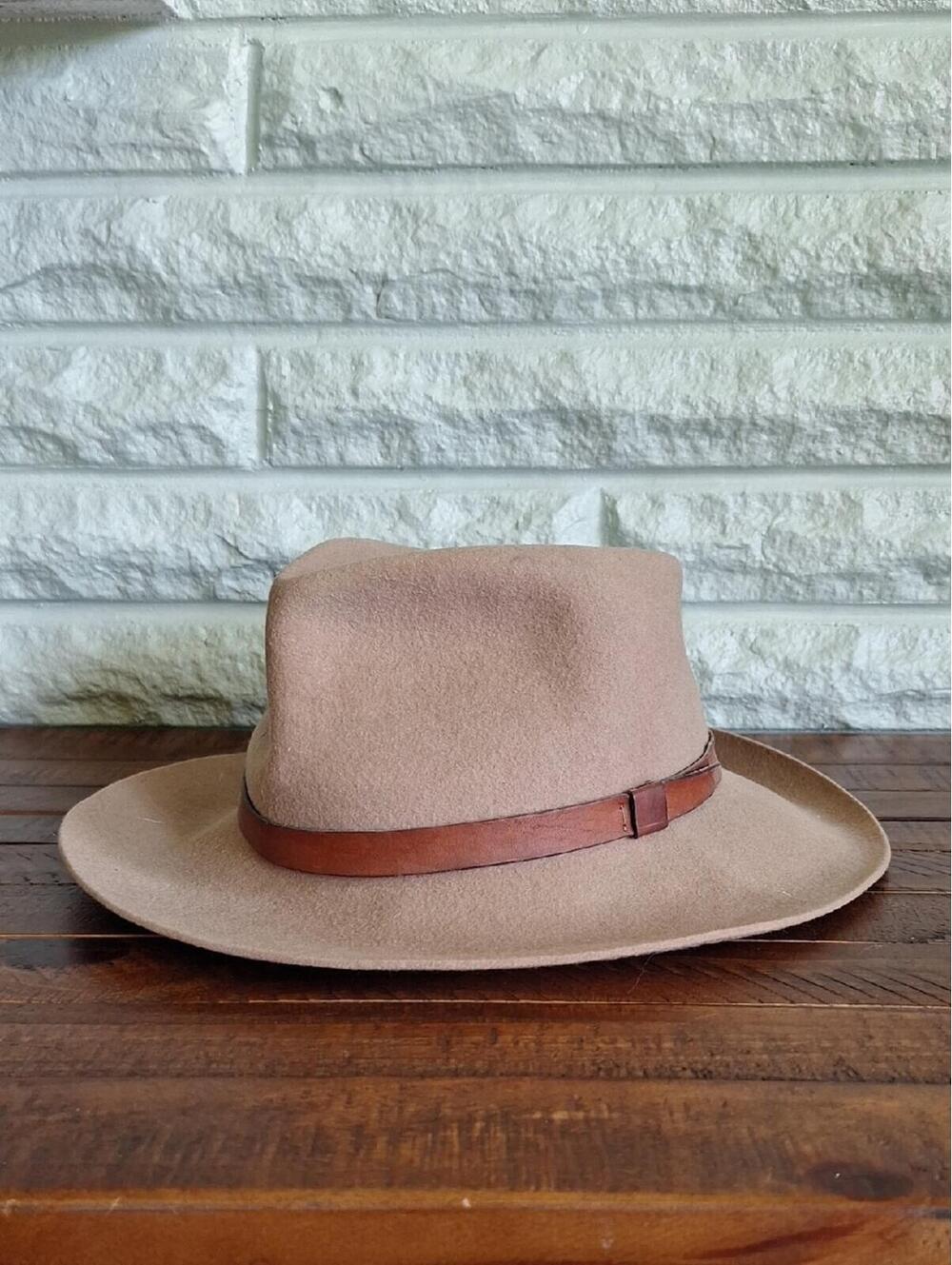Designer Collection Cream 100% Wool Hat Medium Made In Usa